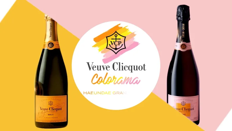 Colorama campaign frame from Veuve Clicquot motion graphics work